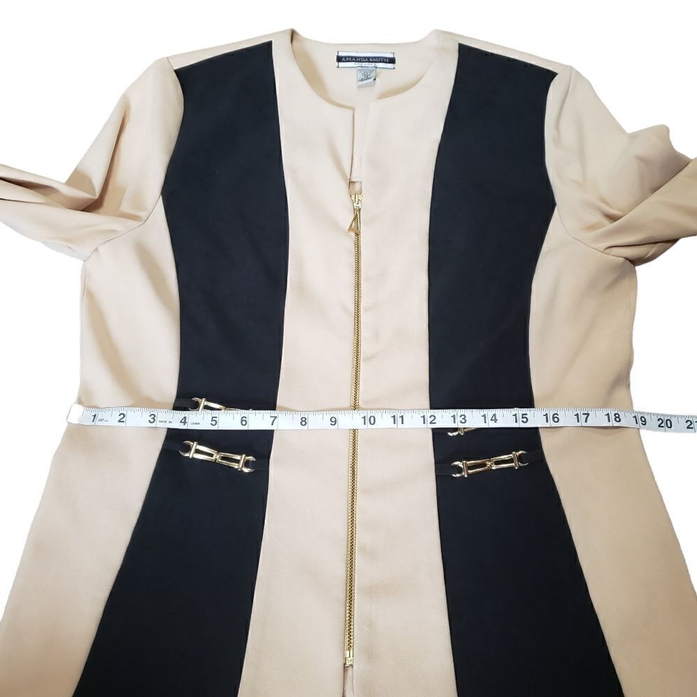 AMANDA SMITH Colorblock Coat Size 14 - Picture 11 of 15